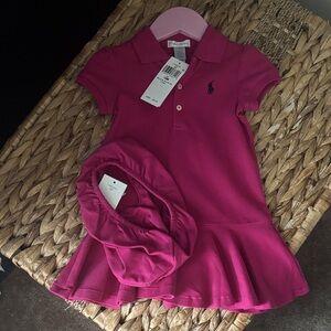 Polo by Ralph Lauren Fuchsia Polo Dress Size 12 Months 12M NWT